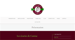 Desktop Screenshot of ecuriedecamiac.fr